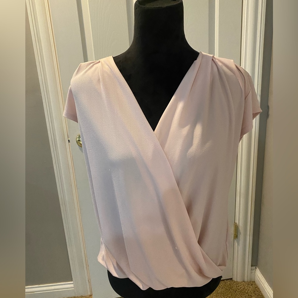 Ann Taylor ballet pink top size M with light sequin top